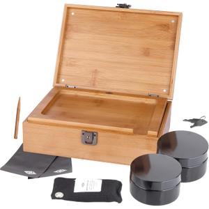 Premium Large Box Kit with Lock 2 100 mL Airtight UV Jar, Charcoal Bag, 2 Odorless Resealable Bags