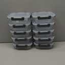 M MCIRCO 10-Pack,22 Oz Glass Meal Prep Containers,Glass Food Storage Containers with lids,Lunch Containers,Microwave, Oven, Freezer and Dishwasher (Gray)