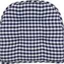 Klear Vu Omega Non-Slip Chair Cushions, Assembled in USA, U-Shaped Skid-Proof Seat Pads for Dining Room, Kitchen, Office, 15"x16" 2 Pack Gingham Navy 2 Count
