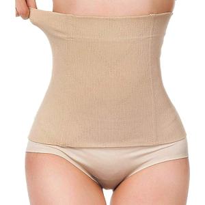 LODAY 2 in 1 Postpartum Recovery Belt,Body Wraps Works for Tighten Loose Skin (X-Large, Beige)