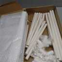 Sawysine 102 Pcs DIY PVC Projects Set Included 60 Pcs 24 Inch PVC Pipe and 42 Connection Pipe Fittings for Spring, Home, Greenhouse, Garden, Farm, Workshop, Summer(White,3/8 Inch)