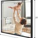 20x20 Snap Black Poster Frames Set of 2 Front-loading Frame Metal Click Frame,Coating Aluminum Profile with High Definition Plexiglass, 20x20-2pcs