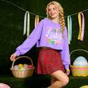 PECHAR Easter Shirts for Women: He is Risen Shirt Bunny Jesus Graphic T-Shirts Christian Long Sleeve Crop Tops