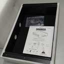 Storage Drawer - Carbon Steel Underdesk Drawer Slide Out, 17.7 x 12 x 4 in, Matte Black - Premium Quality, Ergonomic Organization, Cable Management, Versatile Sizes, Luxe Extras (Large)