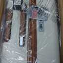 Kono Lightweight 28 Inch Expandable Luggage with Quiet Spinner Wheels TSA Lock, Scratch and Drop Resistant PC+ABS Hardside Durable Large Checked Suitcase, Cream White & Brown