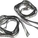2pcs Nylon Daisy Chain 6 Loop Adjustable Multipurpose Strap Rope 25kN Strong Climbing Straps 43 Inches for Yoga Swing Yoga Hammock Trapeze Ceiling Anchors Daisy Chains (Gray)