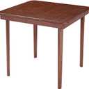 MECO Stakmore Classic Straight Edge Solid Wood Folding Card Table, Cherry Frame