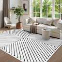 LIVEBOX Washable Area Rug 8x10 - Modern Area Rugs for Living Room with Non-Slip Backing, Non-Shedding Indoor Carpet for Bedroom Dining Room Home Office