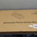 SnugNiture Galvanized Raised Garden Bed 8x4x2FT Outdoor Large Metal Planter Box Steel Kit for Planting Vegetables, Flowers (Brown)