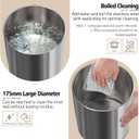 Stainless Steel Humidifier, 4L Ultrasonic Cool Mist Humidifiers with Only 3 Parts Easy to Clean, Top Fill Humidifier with 1-9H Timer, 28dB Whisper-Quiet, Filterless for Bedroom Large Room
