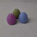 MTLEE 3 Pcs Easter Egg Flameless Candles 3 Color Scented Real Wax LED Spring Battery Operated Egg Shaped Votive Candles Gift for Easter Decoration Party Living Room Home Centerpiece