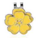 3 x lasuroa Magnetic Golf Ball Marker with Hat Clip, Flower Shape Magnetic Golf Hat Clip Ball Marker Set Sport Decoration Accessories for Men Women Golfer (Yellow)