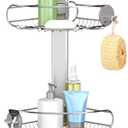 simplehuman Corner Shower Caddy, Stainless Steel and Anodized Aluminum