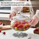 2.5 Quart Glass Saucepan Simmer Pot With Lid, Glass Cookware Glass Pot, Microwave, Stove and Dishwasher Safe Borosilicate Glass pitcher