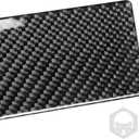 Real Soft Carbon Fiber Car Center Console Storage Box Panel Trim Sticker Set Interior Compatible with Nissan 350Z 2003 2004 2005 Accessories Black