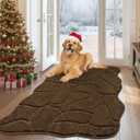 BSICPRO Large Dog Mat for Muddy Paws, 32x47 Dirt Trapper Long Door Mat, Non-Slip Washable Mud Mat for Dogs, Polyester Microfiber Soft Pet Rug Mat for Entryway, Patio (Brown)