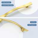 Knobonly 25 Pack Cabinet Handles 3-3/4 inch(96mm) Hole Centers, Gold Drawer Pulls, Bridge Design, Zinc Alloy