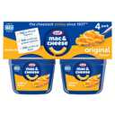 Kraft Mac and Cheese, 4 Cups, for Easy Dinner or Dinner Sides, Original Flavor, No Artificial Flavors, Preservatives or Dyes, 2.05 oz (EXP 10/18/25)