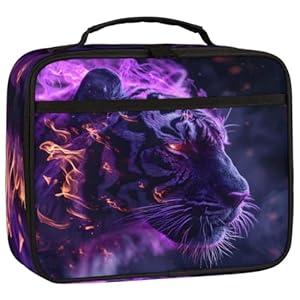 Tiger Animal Kids Lunch Bag Insulated Lunch Box Reusable Lunch Tote Bag for Office, Work, School, Beach or Travel