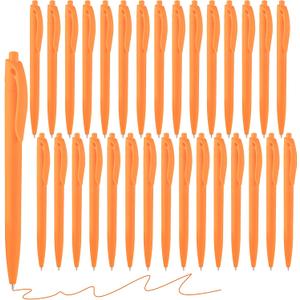 Aozora Pens Bulk 30 Pack Click Pens No Bleed Wholesale Retractable Ballpoint Pens Medium Point,Smooth Ink Pens for Journaling School Office Supplies 1.0MM (Orange Ink)