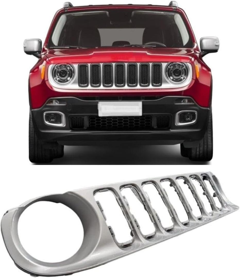 Silver Plastic SUV Grille for 2015-2018 Jeep Renegade