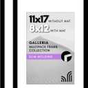 Americanflat 11x17 Picture Frame with Polished Plexiglass - Set of 2 - Use as 8x12 Frame with Mat or Display 11x17 Photo Without Mat - Galleria Collection - Picture Frames for Wall Display - Black