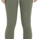 Womens Leggings High Waisted Lounge Legging 25" Inseam Gym Workout Leggings for Women Buttery Soft Yoga Pants (Green, L)