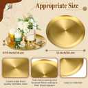 Nuogo 6 Pack Gold Tray Decorative Serving Decorative Gold Jewelry Bar Jewelry Dish Key Bowl Mirror Dresser Vanity Tray Makeup Organizer for Bathroom Candle Perfume Countertop(12 Inch)
