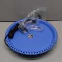 Daoeny Heated Bird Baths for Outdoors, Upgraded 100W Thermostatically Controlled Heated Bird Bath for Deck Railing, Heated Bird Bath for Outside Winter Garden Yard Patio Decor (Blue)