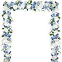 Artiflr 2 Pack Artificial Peony Garland, Total 12ft Floral Greenery Garland with Rose Flower Vine, Peony Flowers and Green Leaves for Wedding, Dining Table, Home Party Decor