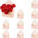 PATIKIL Florist Bouquet Envelope Box, 10 Pack Flower Bouquet Package Gift Folding Paper Boxes for Wedding, Party, Birthday, Mother's Day, Pink