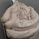 Bedsure Comforter Duvet Insert - Quilted Comforters Queen Size, All Season Duvet, GentleSoft Down Alternative Bedding, with 8 Tabs, Gifts for Women/Men, Beige, Queen 88 x 88 Inches