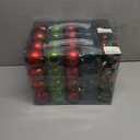 2 x 40PCS 2.36" Christmas Balls Ornaments, Plastic Christmas Tree Ornaments, Holiday Baubles, Hanging Decorations for Xmas Trees Holiday Party, Red Green Baubles