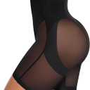 SHAPELLX Shapewear Tummy Control High Waist Shaping Butt Lifting Shorts Cincher Girdle Womens Body Shaper Panties (X-Large, Black)