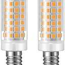 2 Pack E11 LED Bulb Not-Dimmable Mini Candelabra Bulbs/for Ceiling Fan, Chandelier Lighting, Pendants, Table Lamps,S3108 Replacement Q75CL/MC -JD T4 E11 Mini Candelabra Base (Cool White)