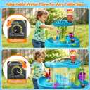 Water Table Pump Kids Toys: Firefighter Water Table Pump Continuous Flow Adjustable Water Pressure 12V Safe Plug-in Long Cord No Drilling Kids Outdoor Water Play Toys Accessories for Toddlers 1-3 4-8