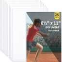 25-Pack 8.5 x 11 Inch Document-Toploaders - Premium Document Topload Holders, Crystal Clear Document Top loaders, Hard Plastic Page Sheet Protectors for Photos, Prints, Menu Covers and Work Papers