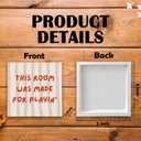 2 x This Room Was Made For Playing Decorations Wood Box Sign Desk Decor, Wooden Block Decorations for Home Office Room Wall Tabletop Shelf Decor
