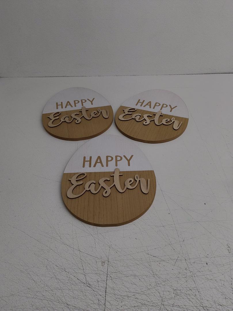14 " Egg Happy Easter Wall decor 3 pcs 14 " Egg Happy Easter Wall decor 3 pcs