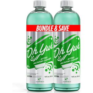 Oh Yuk Jetted Bathtub Cleaner for Jet Tubs, Whirlpools, The Most Effective Jetted Tub Cleaner, Septic Safe | Two 16 Ounce Bottles!