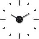 Presentime & Co Large Frameless DIY Wall Clock for Modern Home/Office Decoration, Silent no Ticking, Night Glow. Wall Dcor for Living Room, Dining Room, Kitchen, Bedroom, Class Room, Office Space.