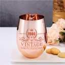 40th Birthday Gifts for Women - Vintage 1986 Wine Glass - 40th Birthday Decorations for Her - Funny Bday Present Ideas