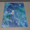 CounterArt Ocean Vibe Blue Swirls 3mm Tempered Glass Cutting Board Manufactured in the USA Serving Board Charcuterie Board 12" x 15"
