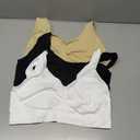 Women's Wireless Sleep Bras Unpadded Seamless Comfort Bras Throw-on Wirefree Bralettes 3 Pack (XXXL)