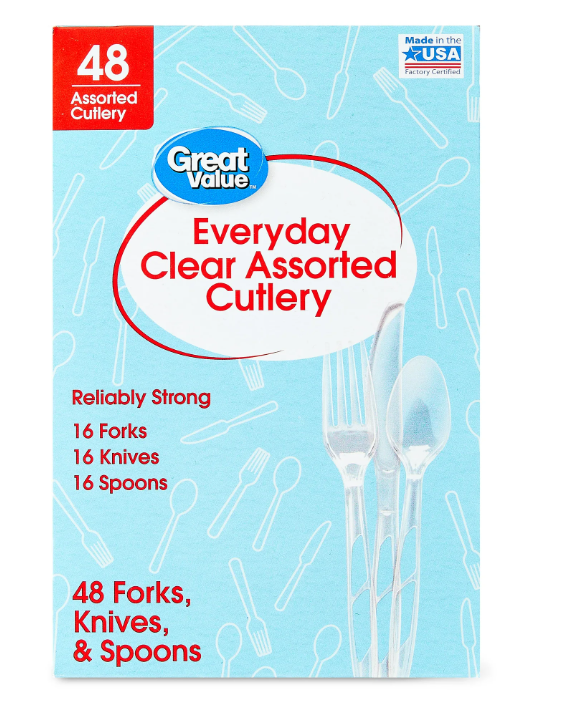 PLASTIC CUTLERY 48 PCS, Pack of 2