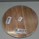 Round Wood Tray, Acacia Wooden Decorative Serving Tray for Coffee Table and Home Decor, Wooden Appetizer Charcuterie Board for Kitchen Countertop (13.8 inch)