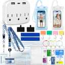Cruise Essentials 2026 - Complete Cruise Must Haves Kit with Cruise-Safe Non-Surge Power Strip, Adjustable Lanyards, Magnetic Hooks, Luggage Tags & Reusable Towel Bands for All Cruise Lines