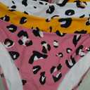 Hilinker Women's Leopard Bikini Swimsuits V Neck High Waisted 2 Piece Bathing Suits L