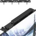 CABTE Adjustable Steel TV Top Shelf, Floating TV Stand, Universal Monitor Shelf for Soundbar, Game Console, Cable Box, Router Shelves (33.86X4.72inch)