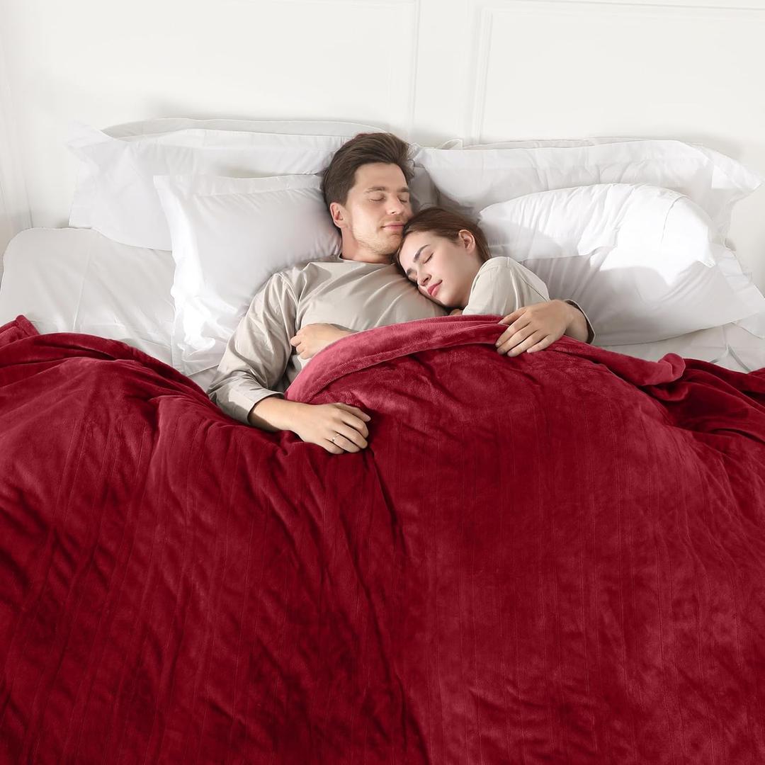 COZYTY Heated Blanket Electric Blanket Queen Size, Super Soft Cozy Upgraded Flannel Fast Heating Blanket Dual Control with 5 Heating Levels & 10 Hours Auto Off, Machine Washable, 84" x 90", Burgundy